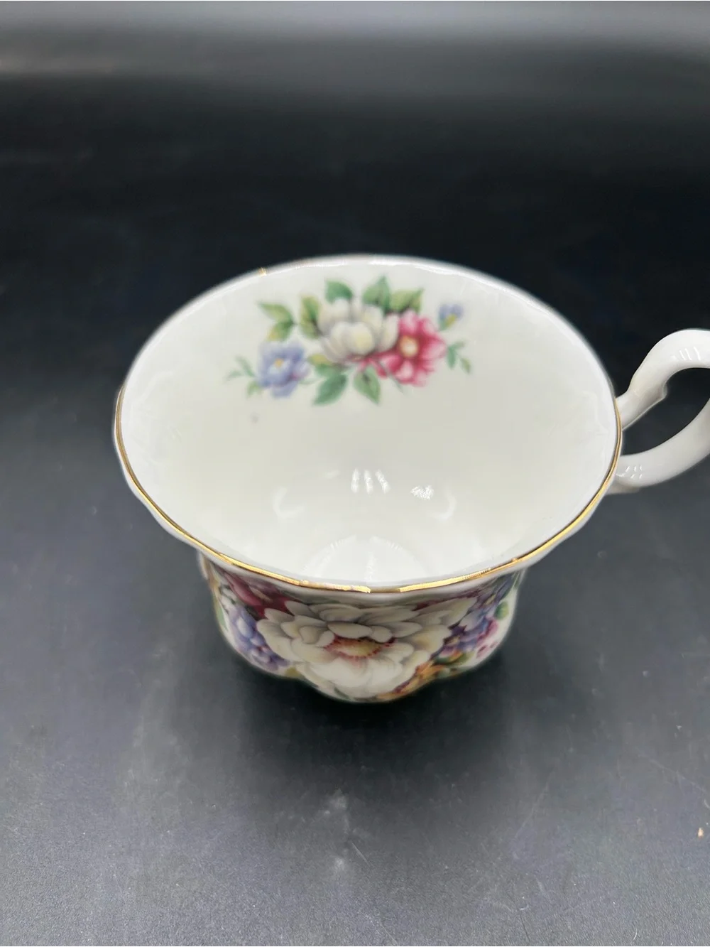 Royal Albert sherborne bone China Teacup only - White Multicolor Flowers